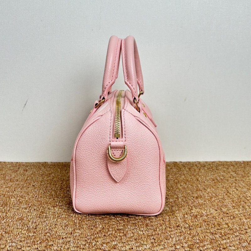 近新品 路易威登/Louis Vuitton Speedy20 漸變草莓牛奶手提斜背包 芯片款-3