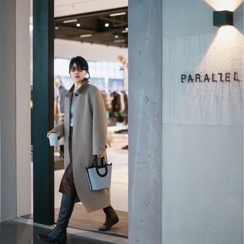 99.9新 Hermes🐎爱马仕 菜篮子loop18雾霾灰拼帆布 w刻-0