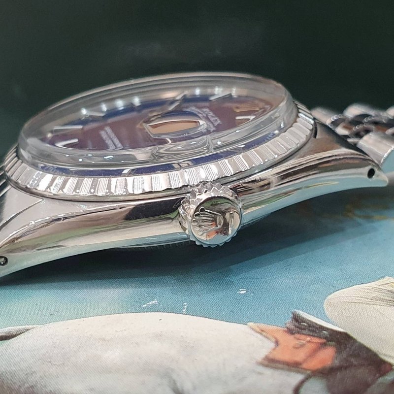 【大眾名錶】ROLEX勞力士 1603 Datejust 老勞絕版收藏 鐵道圈 湛藍色面盤 原廠錶帶 大眾名錶B1302-5