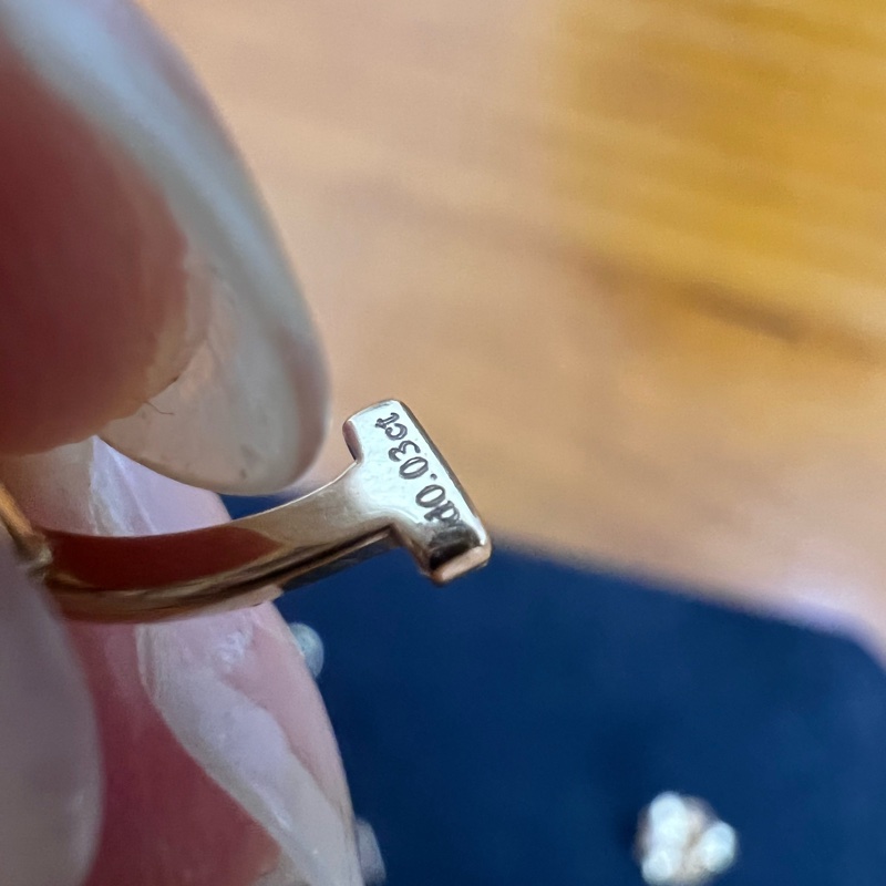 TIFFANY & CO.蒂芙尼 T 系列 18k玫瑰金笑臉鑽石 耳環-4