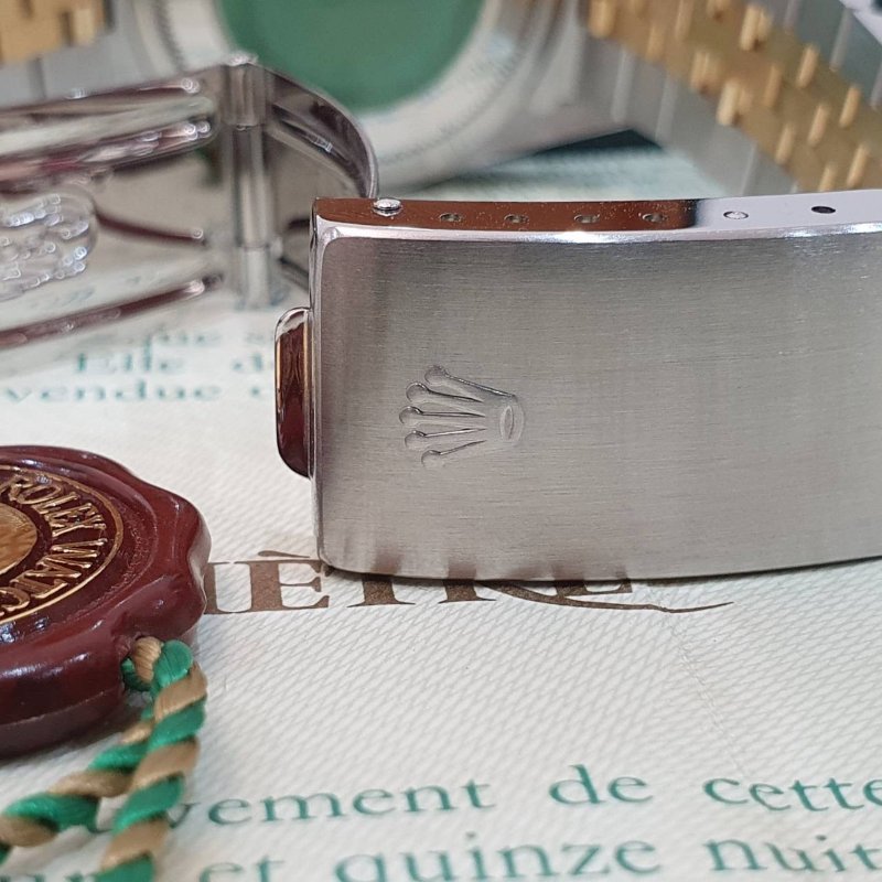 【大眾名錶】ROLEX勞力士 16233 Datejust 蠔式日誌 太陽圈 金色十鑽面 底蓋原廠貼紙 大眾名錶G287-8