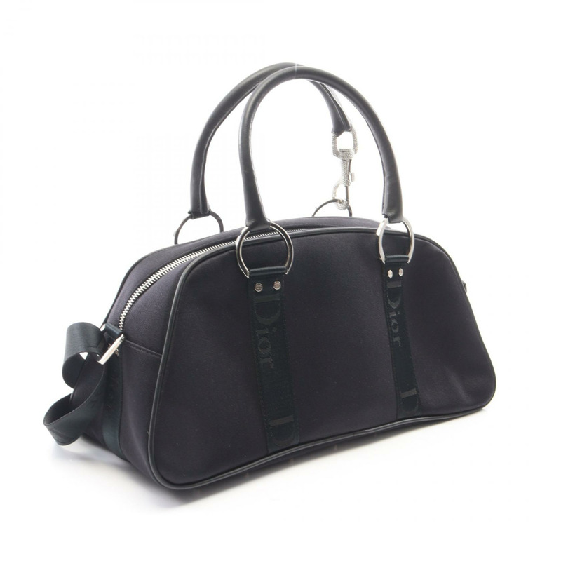 Dior Hardcore Bowling Bag 2WAY 手提包 皮革尼龍帆布 黑色 二手 女士-1