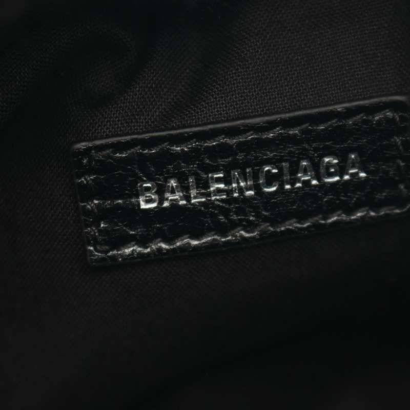 BALENCIAGA Super Busy 單肩包 762516 黑色皮革 二手 女士-3