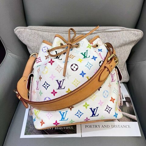 路易威登/Louis Vuitton 白三彩水桶包