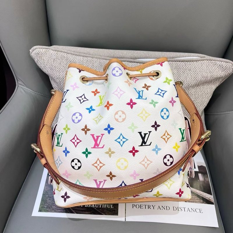 路易威登/Louis Vuitton 白三彩水桶包-1