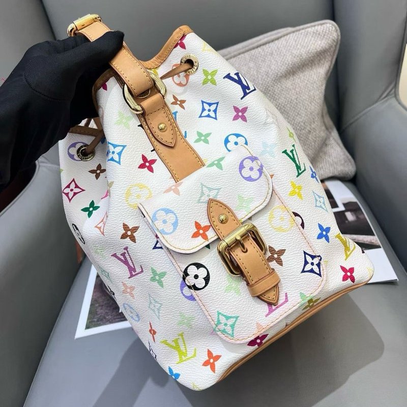 路易威登/Louis Vuitton 白三彩水桶包-3