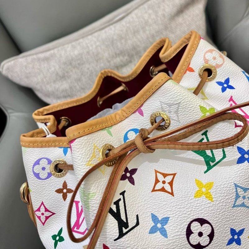 路易威登/Louis Vuitton 白三彩水桶包-4
