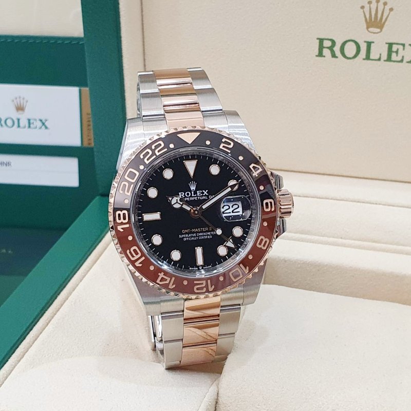【大眾名錶】ROLEX勞力士 126711CHNR 2019/11 熱門款半金沙士圈 GMT兩地時區 大眾名錶B1303-3