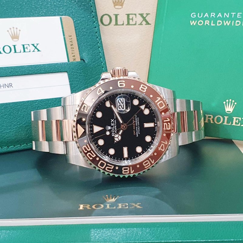 【大眾名錶】ROLEX勞力士 126711CHNR 2019/11 熱門款半金沙士圈 GMT兩地時區 大眾名錶B1303-4