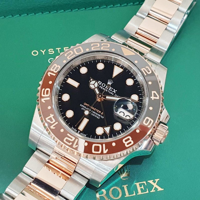 【大眾名錶】ROLEX勞力士 126711CHNR 2019/11 熱門款半金沙士圈 GMT兩地時區 大眾名錶B1303-8