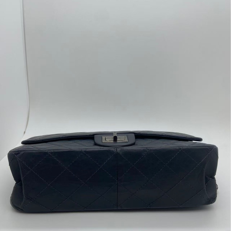 Chanel 香奈兒  2.55 舊牛皮古銀扣 黑色 古銀做舊五金，可單肩可斜挎-2