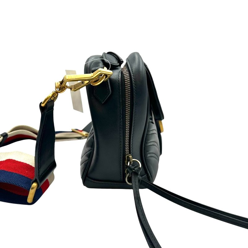 【美收精品】Gucci 山型紋愛心黑色肩背包 C-487【隔月月中將轉賣至日本 上架期限30天】-2
