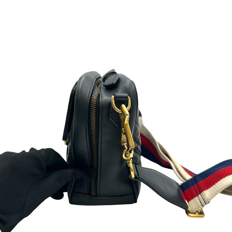 【美收精品】Gucci 山型紋愛心黑色肩背包 C-487【隔月月中將轉賣至日本 上架期限30天】-3