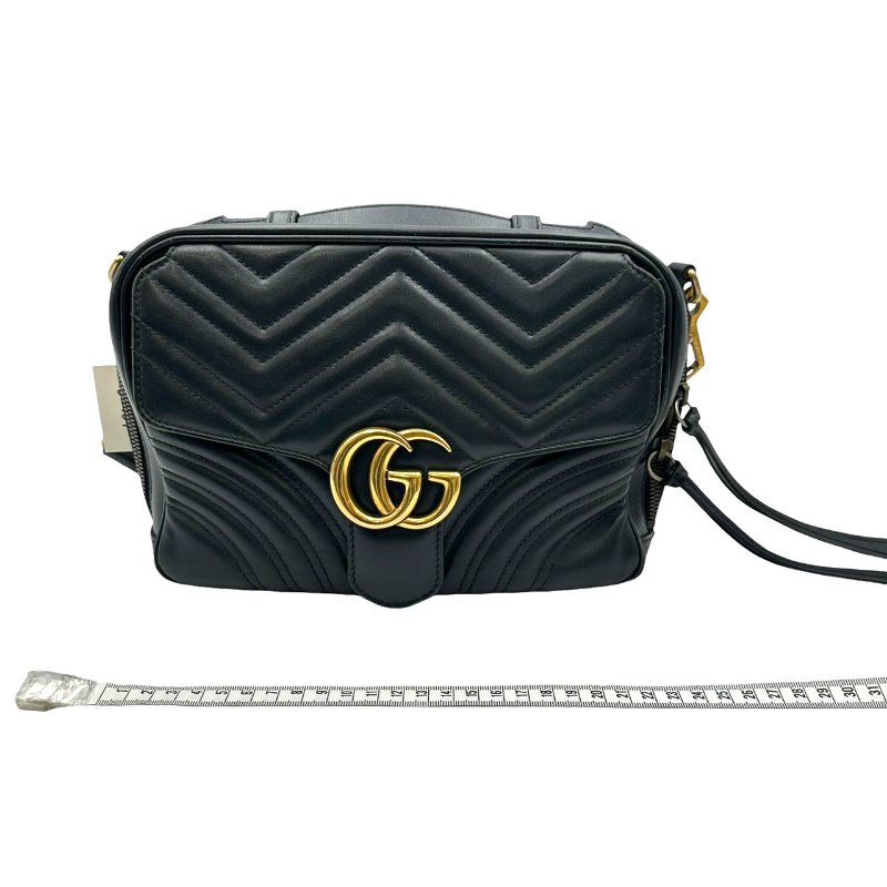【美收精品】Gucci 山型紋愛心黑色肩背包 C-487【隔月月中將轉賣至日本 上架期限30天】-12