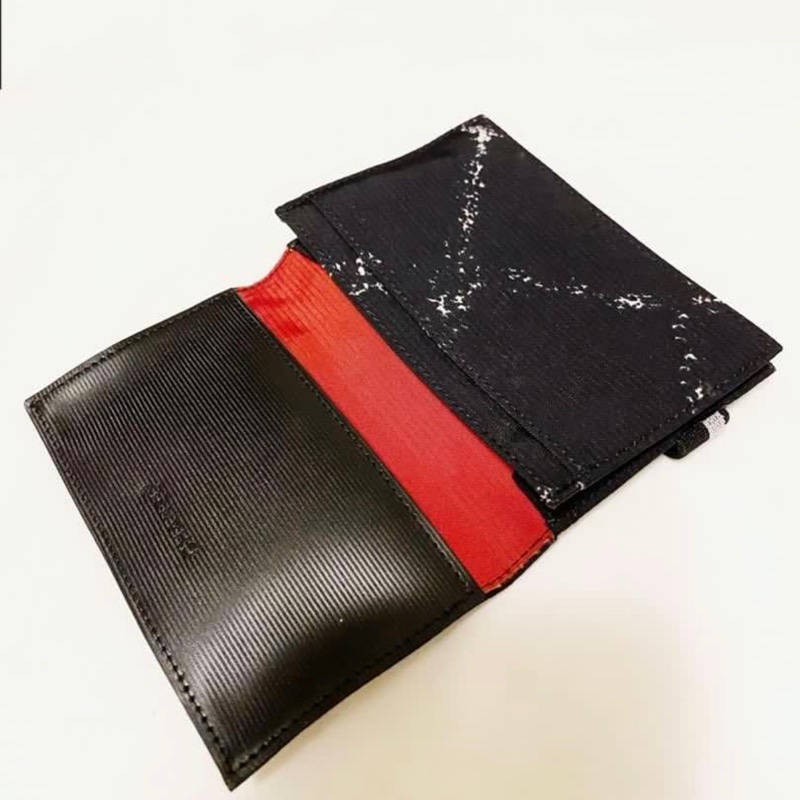 🍒CHANEL 香奈兒 藝術噴漆帆布 3層名片/卡夾（水波紋皮內襯 / 5碼開）3F260508-1-4