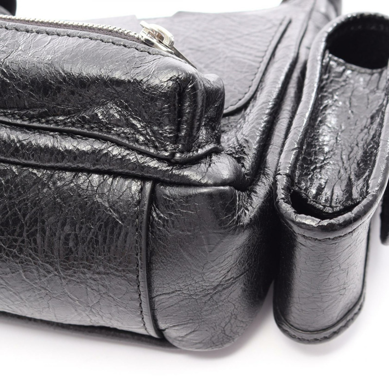 BALENCIAGA SUPERBUSY 斜背包 小號肩背包 802227 黑色皮革 二手-4