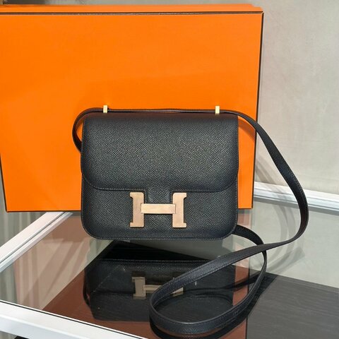 HERMES Mini Constance 19 - 黑玫瑰金 W