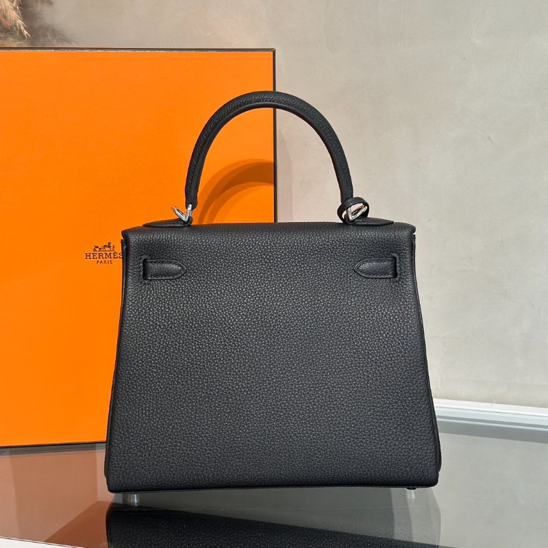 HERMES Kelly 25 - 黑銀 G-4