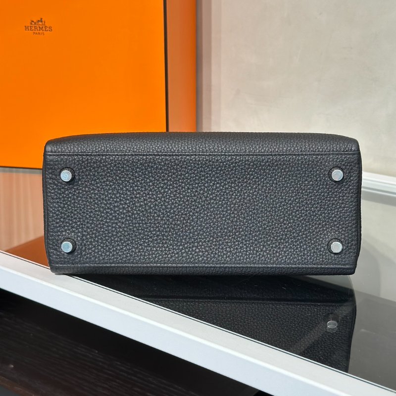 HERMES Kelly 25 - 黑銀 G-5