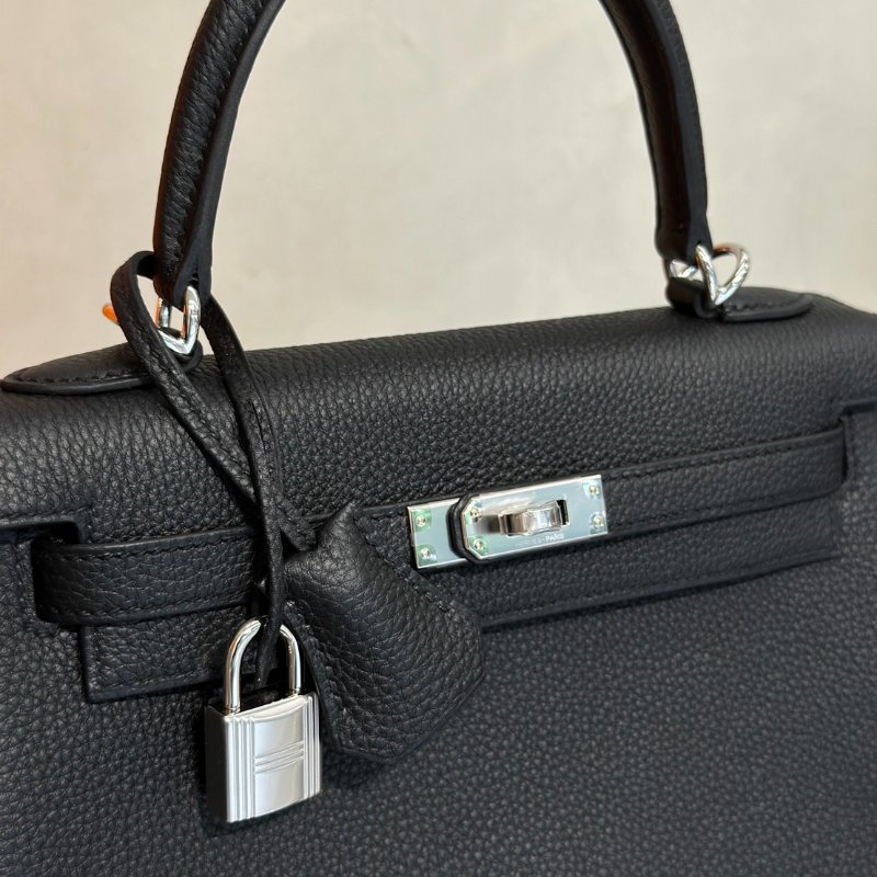 HERMES Kelly 25 - 黑銀 G-6