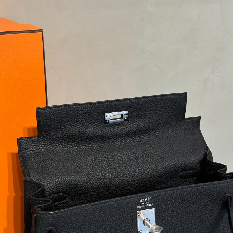 HERMES Kelly 25 - 黑銀 G-8