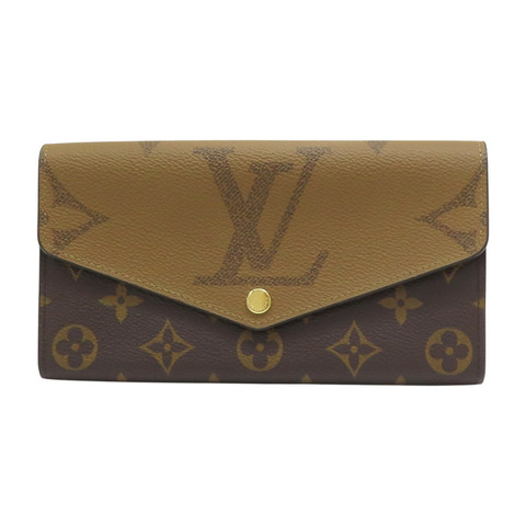 棕色 原花帆布 Sarah 扣式 長夾 M80726【LOUIS VUITTON LV 路易威登】 M80726
