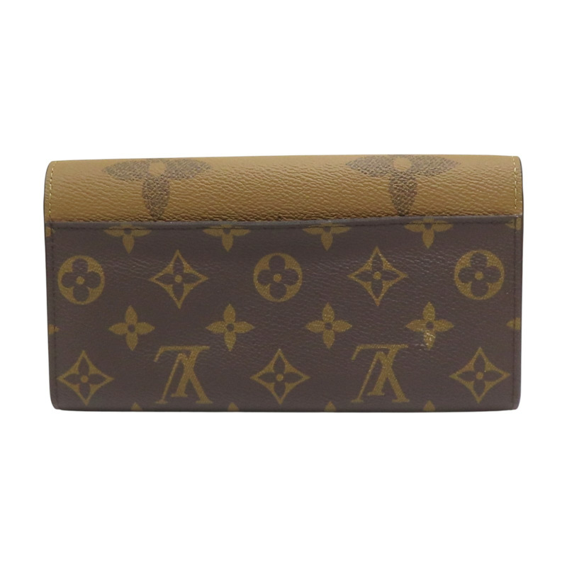 棕色 原花帆布 Sarah 扣式 長夾 M80726【LOUIS VUITTON LV 路易威登】 M80726-1