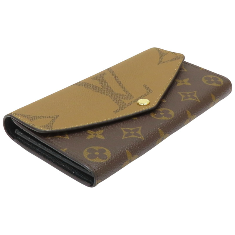 棕色 原花帆布 Sarah 扣式 長夾 M80726【LOUIS VUITTON LV 路易威登】 M80726-2