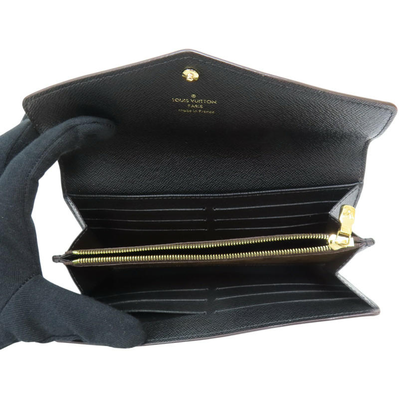 棕色 原花帆布 Sarah 扣式 長夾 M80726【LOUIS VUITTON LV 路易威登】 M80726-4