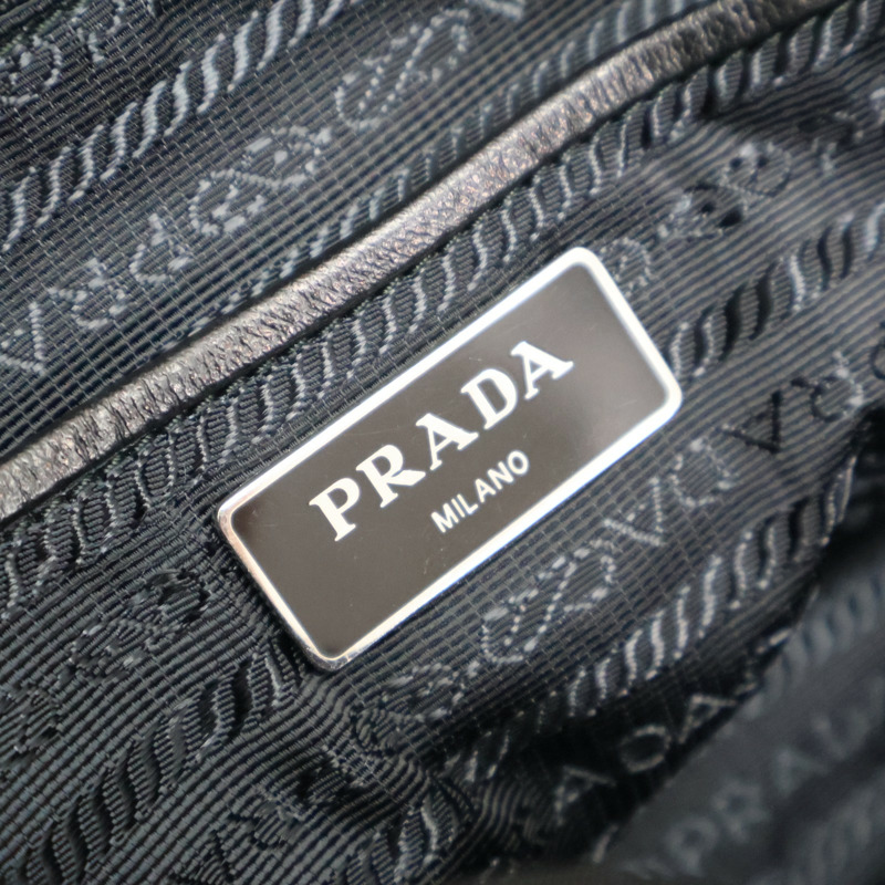 黑色 尼龍 絎縫 後背包【PRADA 普拉達】 2VZ135-9