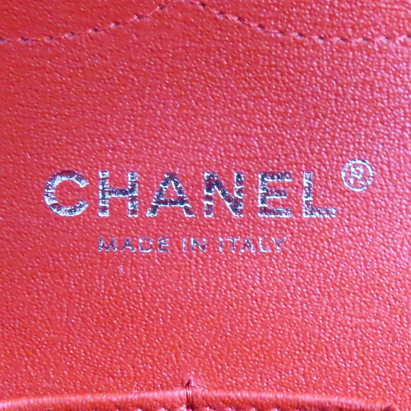 紅色 菱格紋 羊皮 Classic Flap 鏈帶肩背包 銀釦【CHANEL 香奈兒】-5