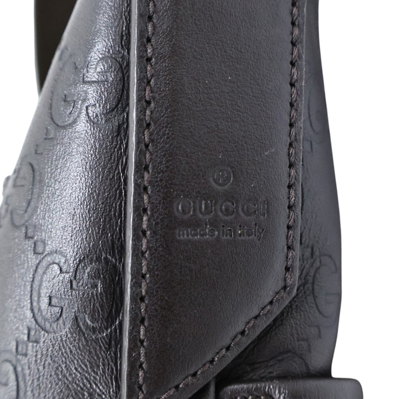 棕色 Guccissima 牛皮壓紋 肩背包【GUCCI 古馳】 374414-4