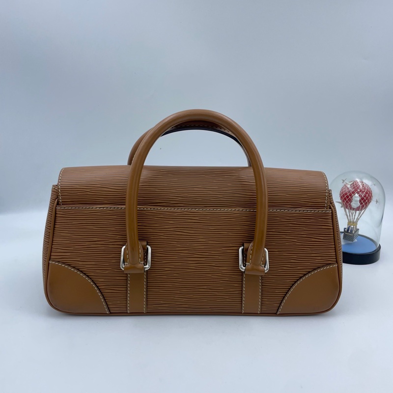 Louis Vuitton/路易威登 Segur PM手提包 棕褐色epi 水波紋 尺寸🧡-5