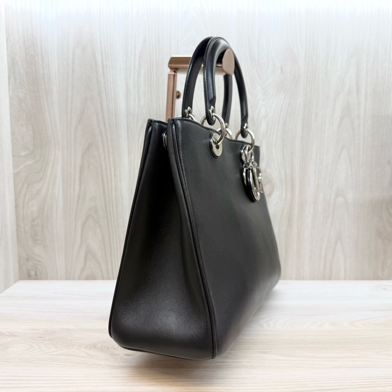Dior黑牛皮Diorissimo Tote手提背包-4