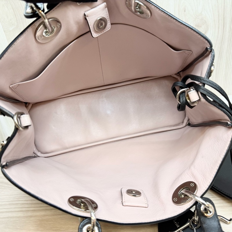 Dior黑牛皮Diorissimo Tote手提背包-7