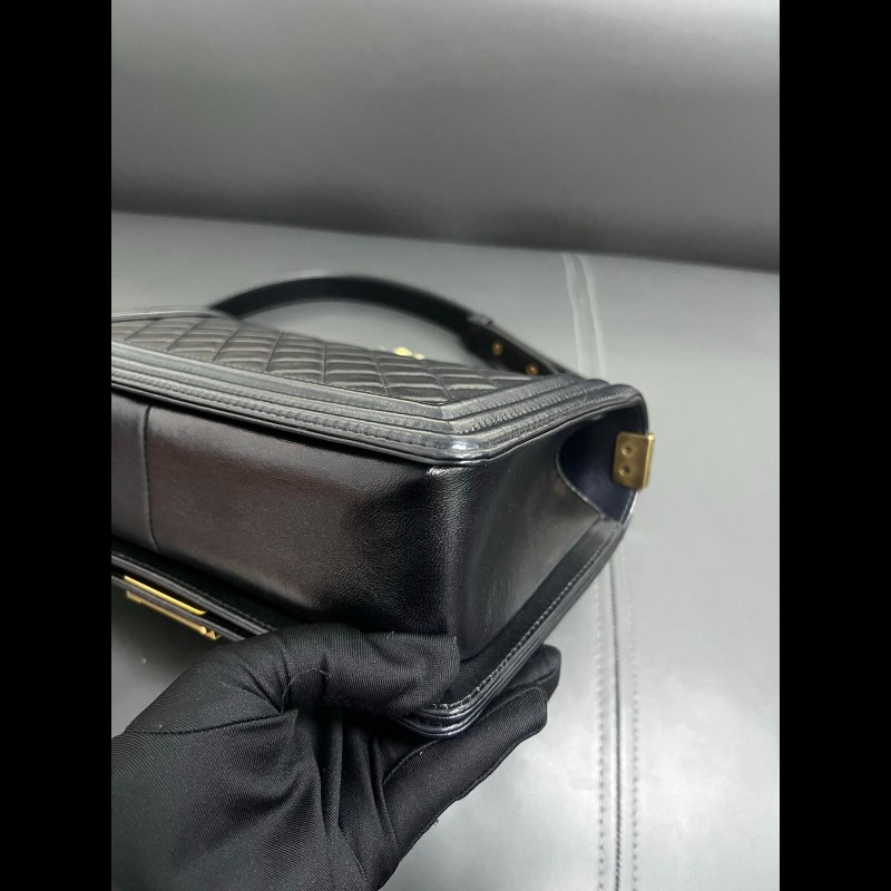 Chanel Leboy medium 
黑金羊皮-7