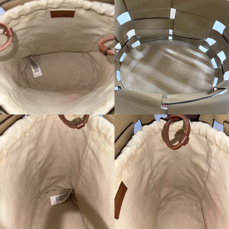 BURBERRY 巴寶莉 棕色編織牛皮肩背包 LONDON BUCKET-6
