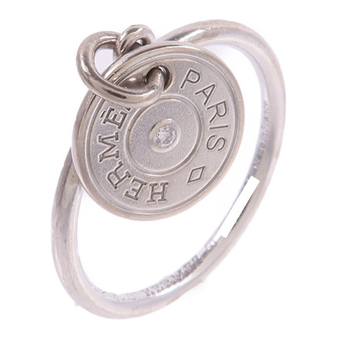 HERMES 18K白金Gambade Ring鑽石戒指