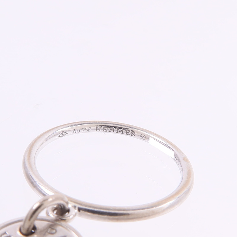 HERMES 18K白金Gambade Ring鑽石戒指-4