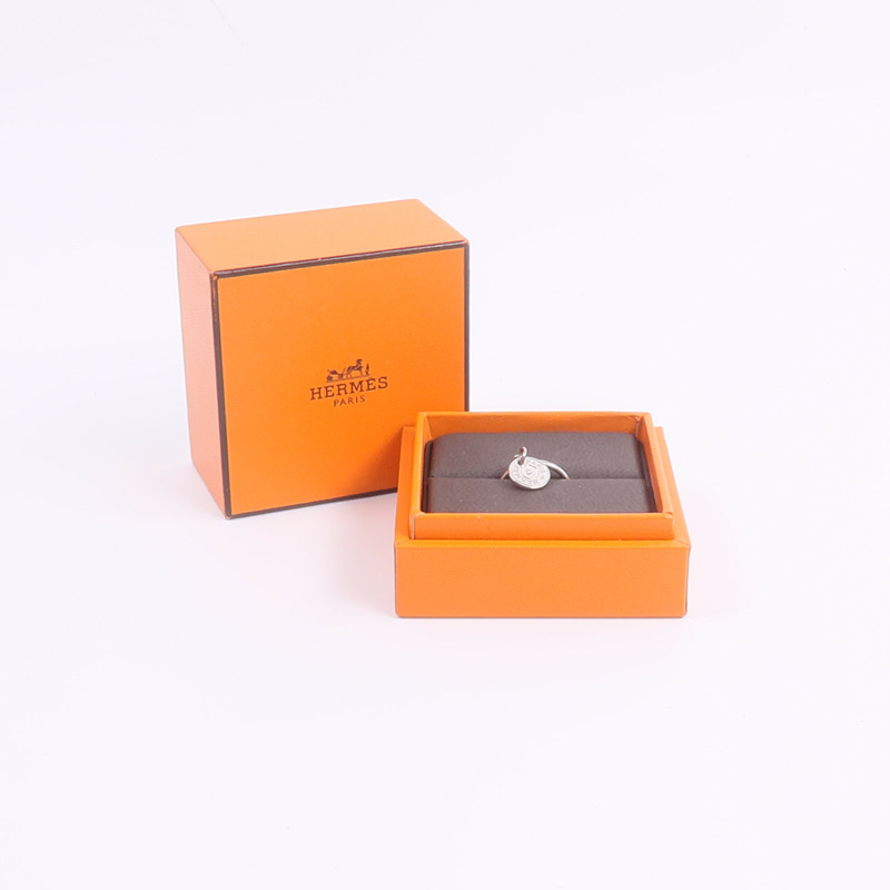 HERMES 18K白金Gambade Ring鑽石戒指-7