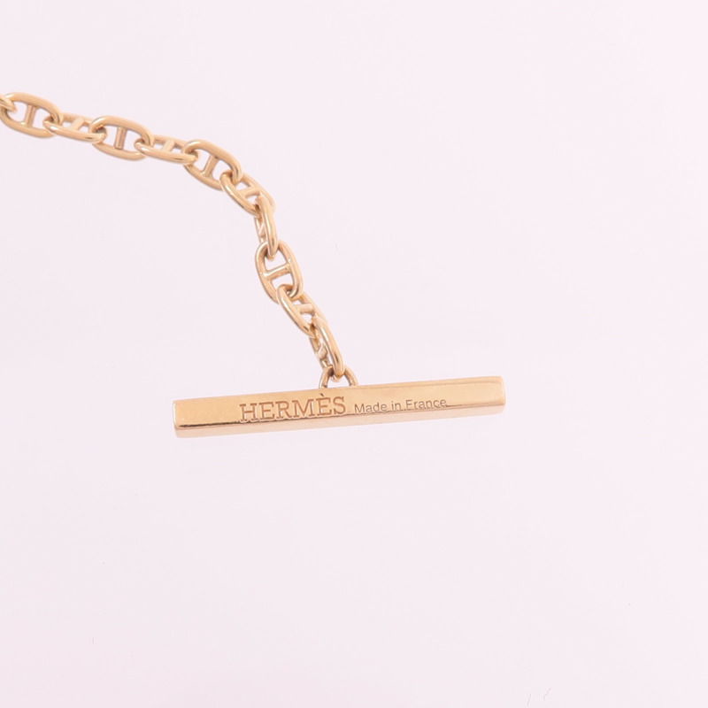 HERMES 18K玫瑰金/陶瓷Chaine d'ancre Verso Bracelet手鏈-6