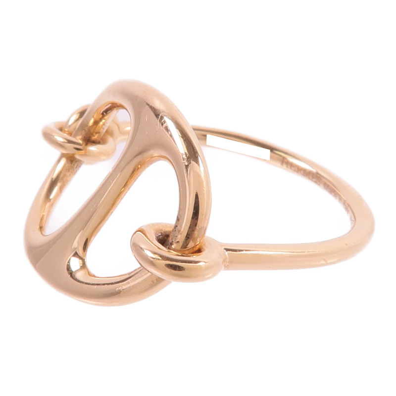 HERMES 18K玫瑰金Chaine d'ancre Punk Ring戒指-2