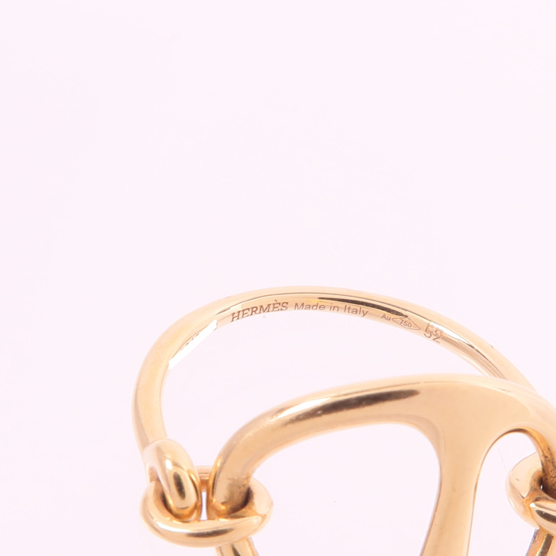 HERMES 18K玫瑰金Chaine d'ancre Punk Ring戒指-4