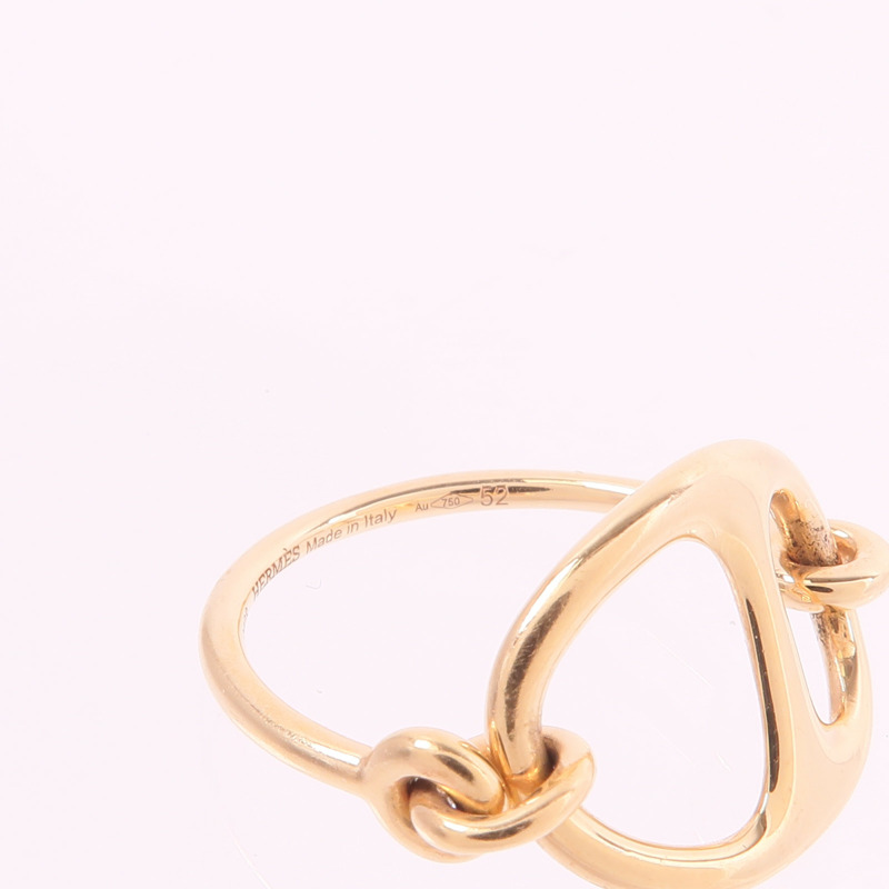 HERMES 18K玫瑰金Chaine d'ancre Punk Ring戒指-5