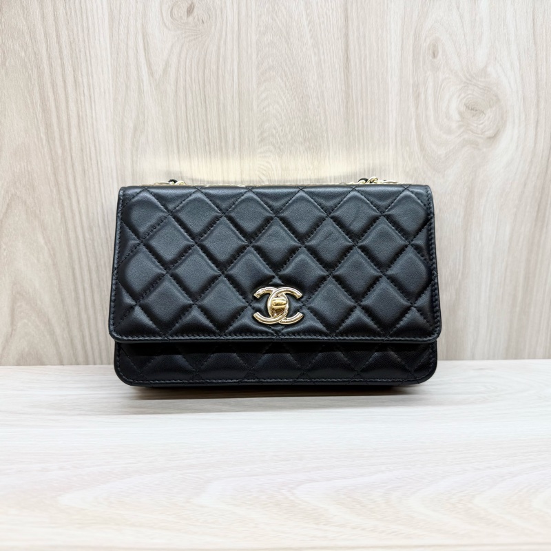 CHANEL黑羊皮Trendy CCWOC鏈包-1
