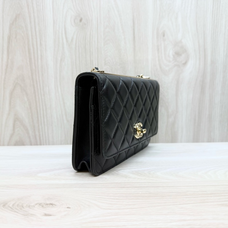 CHANEL黑羊皮Trendy CCWOC鏈包-4