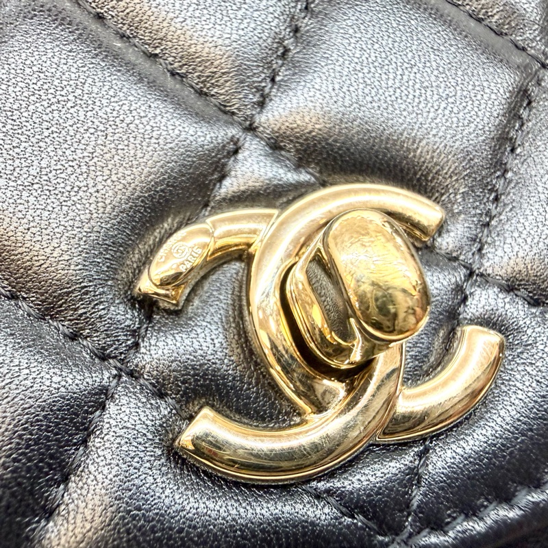 CHANEL黑羊皮Trendy CCWOC鏈包-21