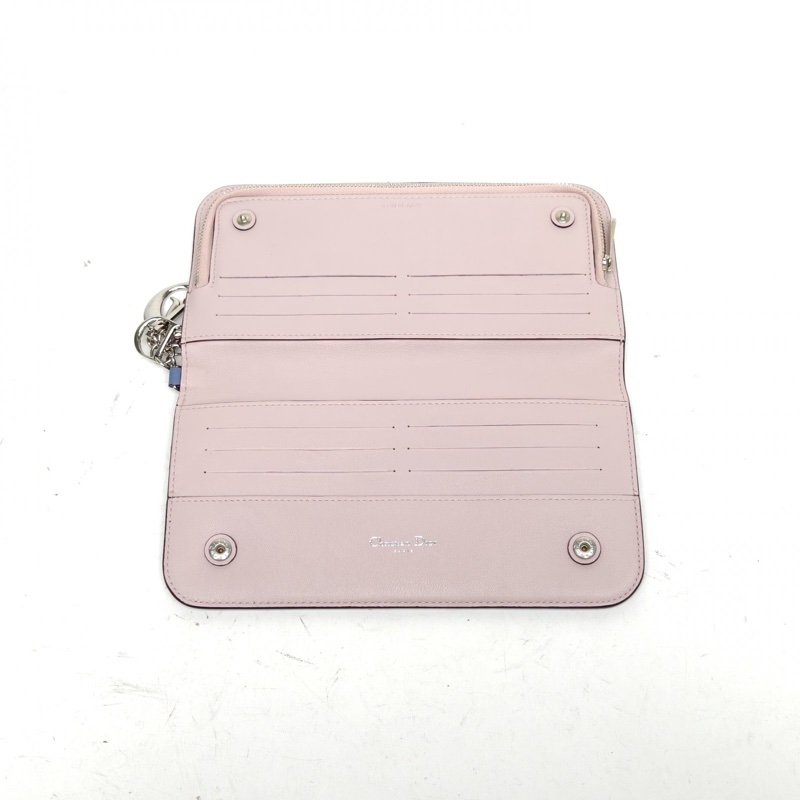 DIOR 藍色牛皮銀扣2012錢包-5