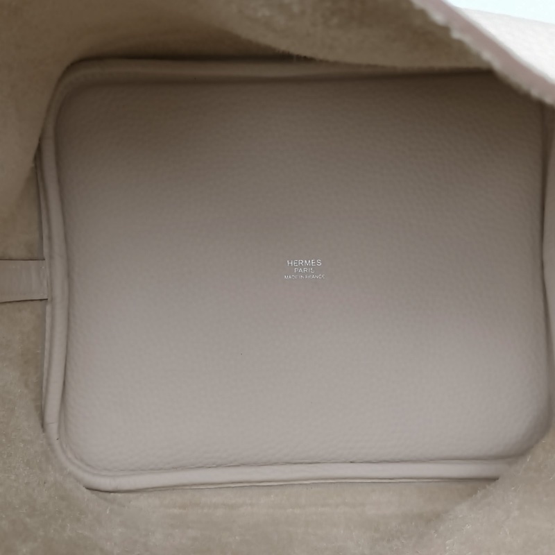 HERMES Picotin22菜籃子奶昔白TC皮K2025銀扣-5
