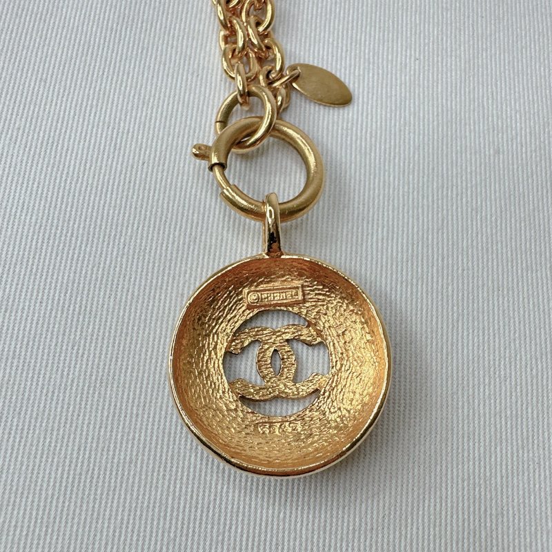 CHANEL 金色老香旭日項鍊-2